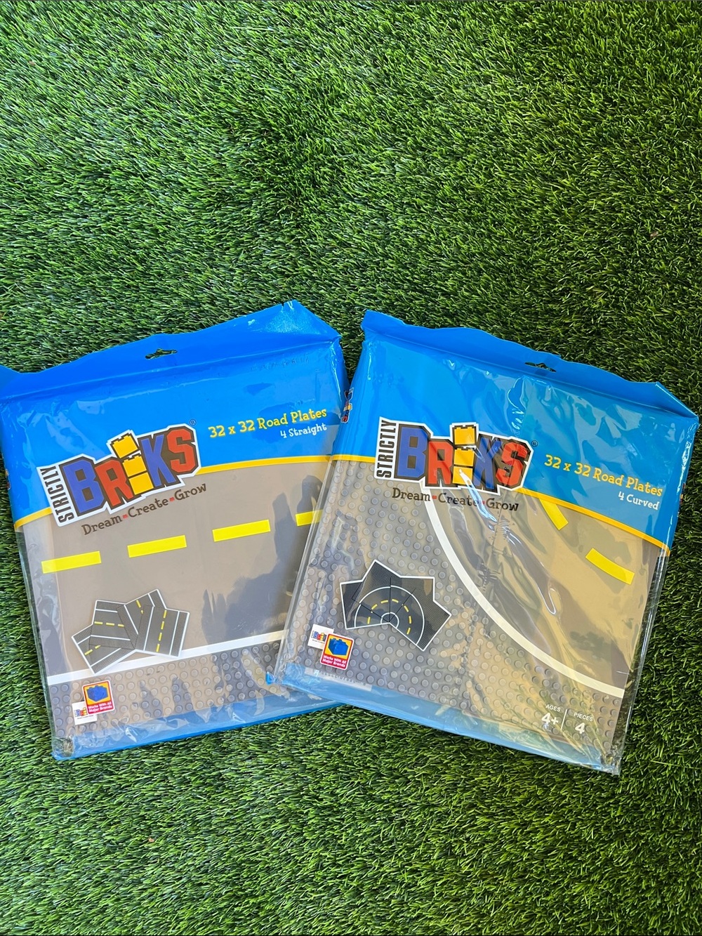 Straight and Curved Road Plates - set of 2-4 Packs